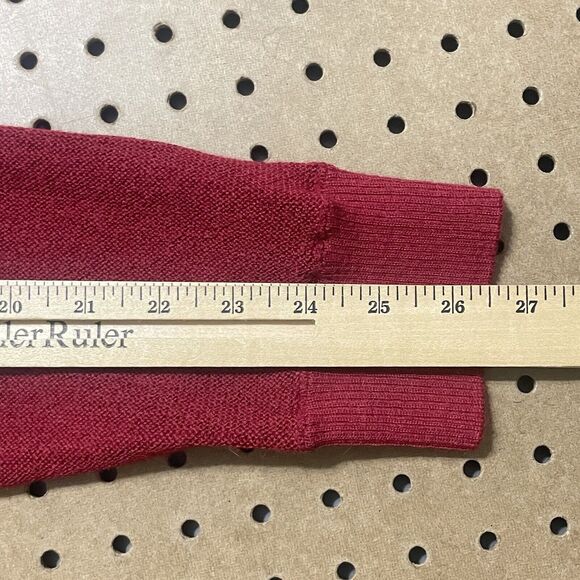 MFH Knits Pure Baby Alpaca Full Zip Lightweight Jacket Peru Red Size XL Men - Picture 9 of 9